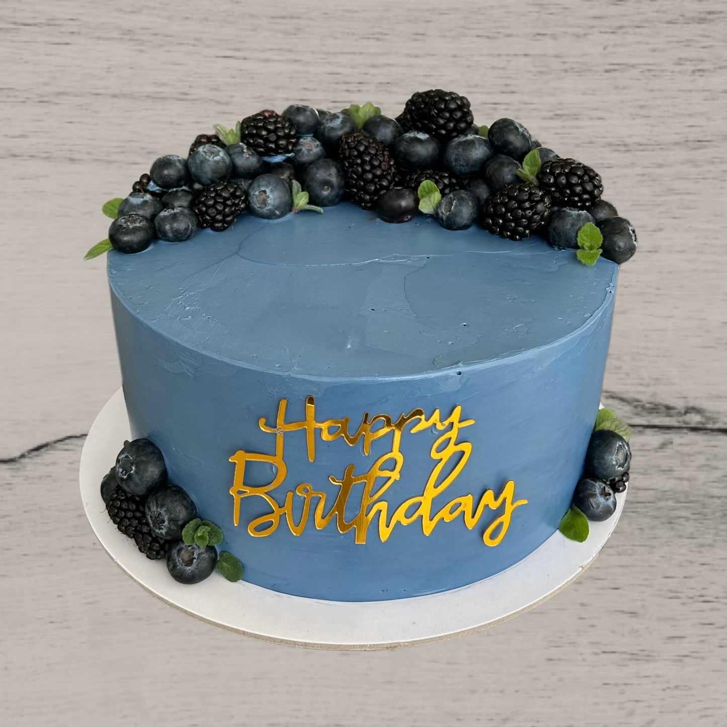Navy Blue Birthday Cake