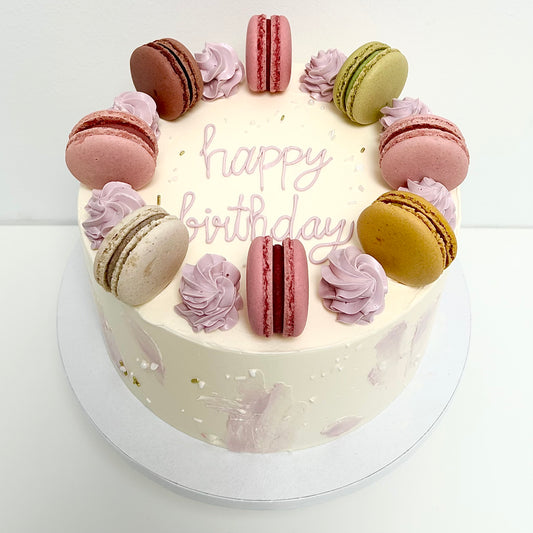 Macaron Torte Happy Birthday