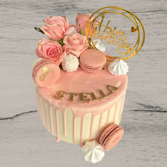 DripCake mit rosa Rosen